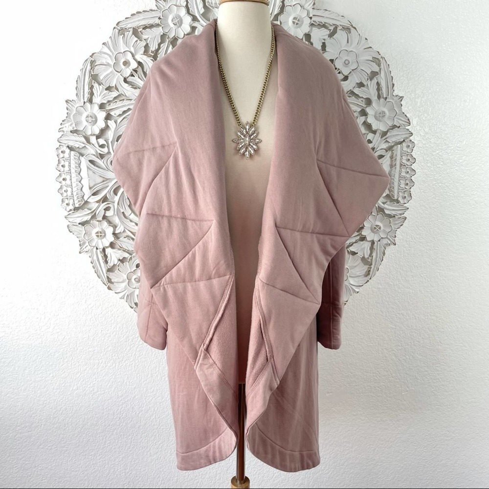 {Young, Fabulous & Broke} Sandrine Quilted Open Coat, Dusty Rose, Size S, NWT